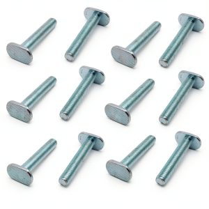 T-Track Bolts 1/4-20 12PC Galvanized Carbon Steel by Yukata-0