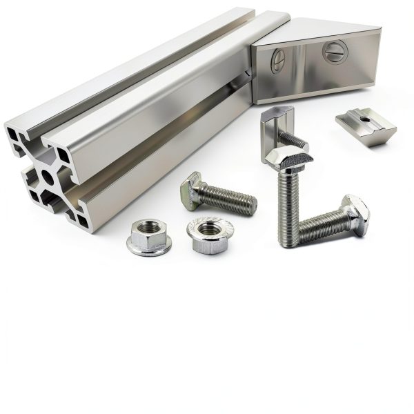 PATIKIL M8x16mm T-Slot Bolts 16 Set Hammer Head with Hex Nuts – Silver-3