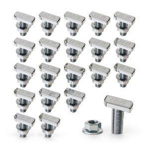 T Bolt Set 20pcs M8x20mm T-Slot Bolts with Hex Nuts - Fireosma-0