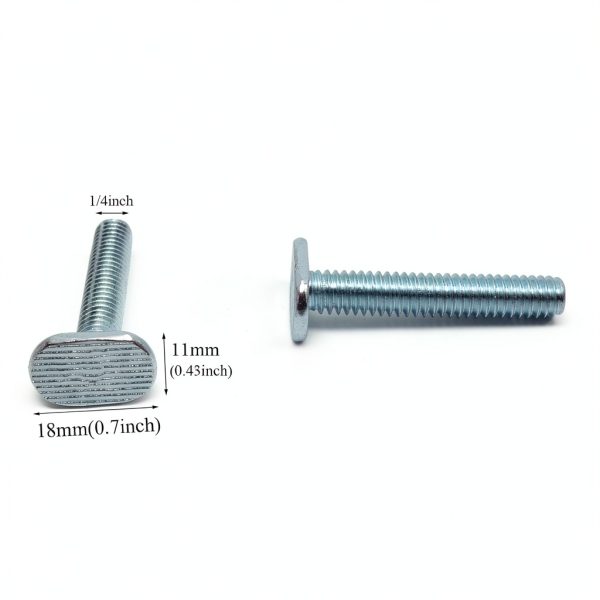 T-Track Bolts 1/4-20 12PC Galvanized Carbon Steel by Yukata-3