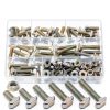 Tanstic M8 T Slot Drop in Bolt Hammer Head Nickel Plated 60pcs Set-0