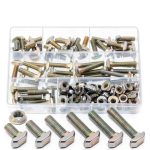 Tanstic M8 T Slot Drop in Bolt Hammer Head Nickel Plated 60pcs Set-0