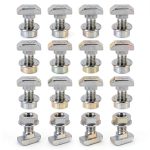PATIKIL M8x16mm T-Slot Bolts 16 Set Hammer Head with Hex Nuts – Silver-0
