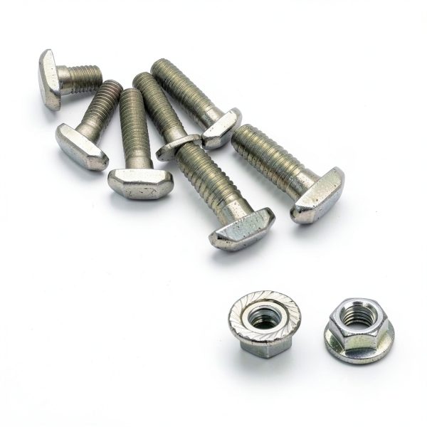 Tanstic M8 T Slot Drop in Bolt Hammer Head Nickel Plated 60pcs Set-3