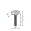 PATIKIL M6 x 25 mm T Slot Bolts 5pcs Stainless Steel Drop-in Stud-1