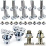 T Bolt Set M8x20mm T Slot Drop-in Bolt Hammer Head Bolts for Aluminum-0