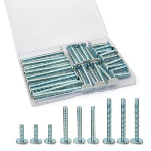 30PCS 1/4"-20 T Track Bolts, Assorted Sizes 1", 1-1/2", 2-1/2" T Slot Bolts, T Bolts for T Track Rail, Woodworking Jigs, Router Table Accessories, Drill Press, CNC Fixtures, Table Saw Sleds-0