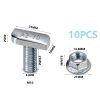 T Bolts M10x25mm T Slot Drop-in Bolt Hammer Head T Bolt with 10 Pcs Hexagon Flange Nuts T Shape Stud Sliding Screw for Aluminum Profile-2