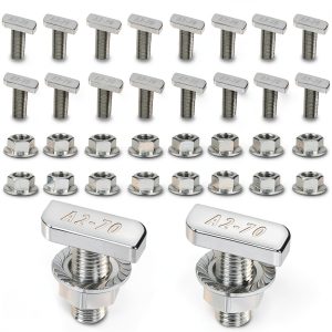 T Slot Bolts Mtuiewo 20PCS M8x20mm Stainless Steel Hex Nuts-0