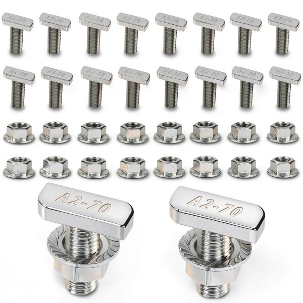 T Slot Bolts Mtuiewo 20PCS M8x20mm Stainless Steel Hex Nuts-0