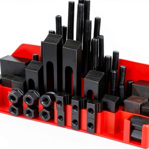 T Slot Hold Down Clamp 58-Piece Kit for Vise - tonchean Black Steel-0