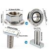 T Slot Bolts Mtuiewo 20PCS M8x20mm Stainless Steel Hex Nuts-2