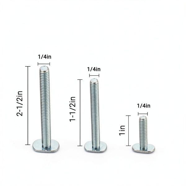 30PCS 1/4"-20 T Track Bolts, Assorted Sizes 1", 1-1/2", 2-1/2" T Slot Bolts, T Bolts for T Track Rail, Woodworking Jigs, Router Table Accessories, Drill Press, CNC Fixtures, Table Saw Sleds-1