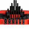 T Slot Hold Down Clamp 58-Piece Kit for Vise - tonchean Black Steel-5
