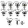 T Bolts M10x25mm T Slot Drop-in Bolt Hammer Head T Bolt with 10 Pcs Hexagon Flange Nuts T Shape Stud Sliding Screw for Aluminum Profile-0