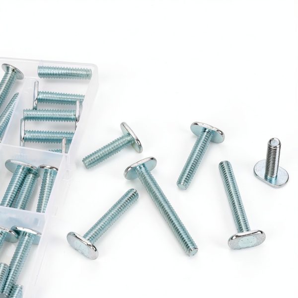 Mardatt 1/4‑20 Thread Tee Bolt Set Zinc‑Plated Carbon Steel T‑Slot-3