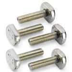PATIKIL M6 x 25 mm T Slot Bolts 5pcs Stainless Steel Drop-in Stud-0