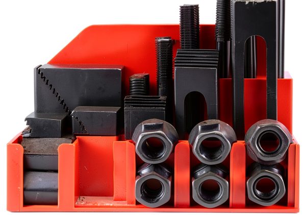 T Slot Hold Down Clamp 58-Piece Kit for Vise - tonchean Black Steel-7