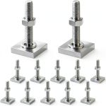 T Slot Bolts 12pcs M6 35mm Square Head Stainless Steel Roof Rack Kit-0