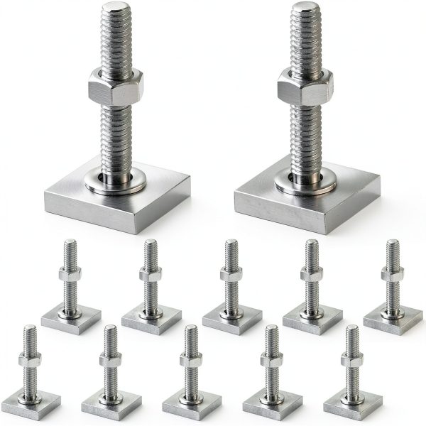T Slot Bolts 12pcs M6 35mm Square Head Stainless Steel Roof Rack Kit-0